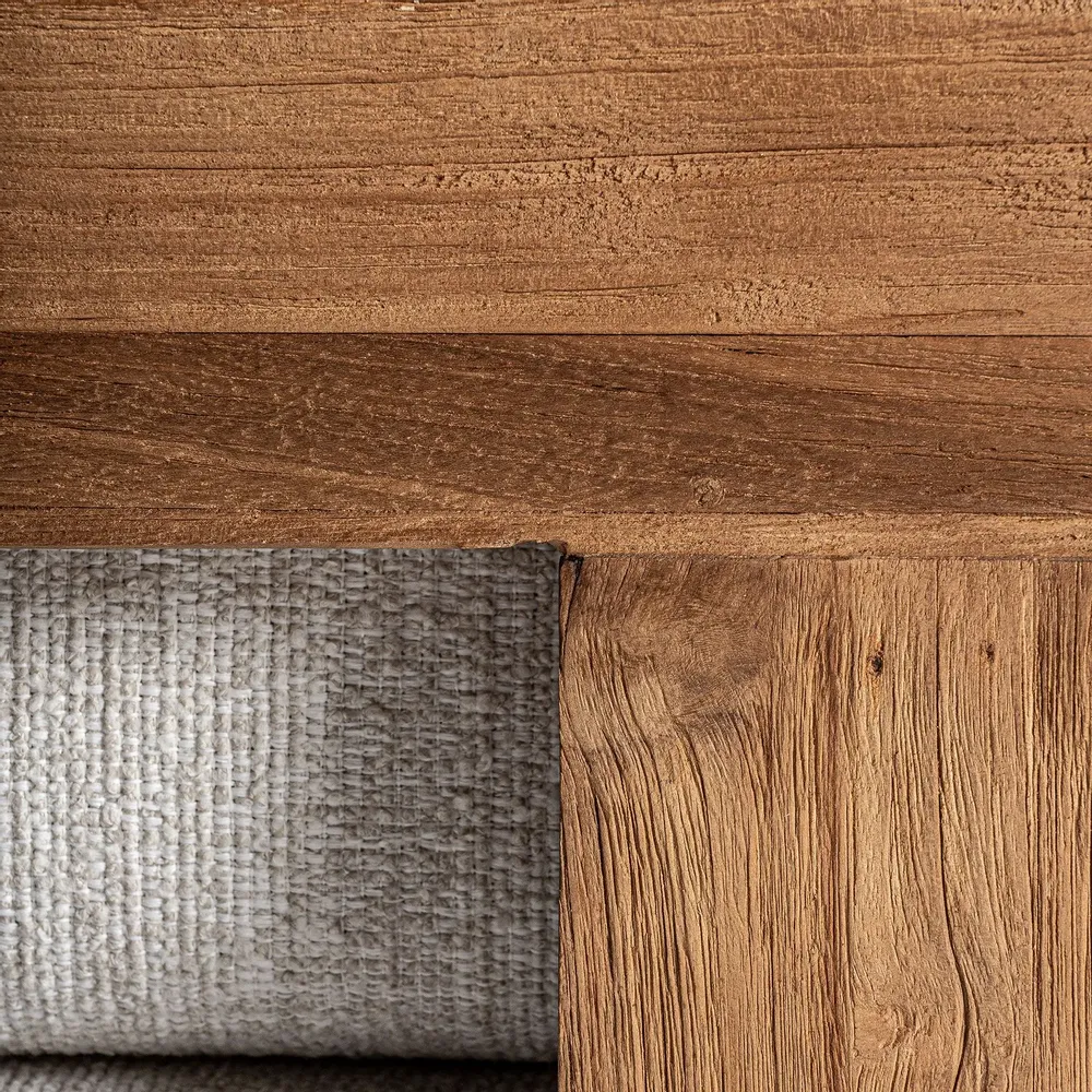 Canapés - D´angle en bois de chemin de fer marron 86x86x83 cm - VICAL