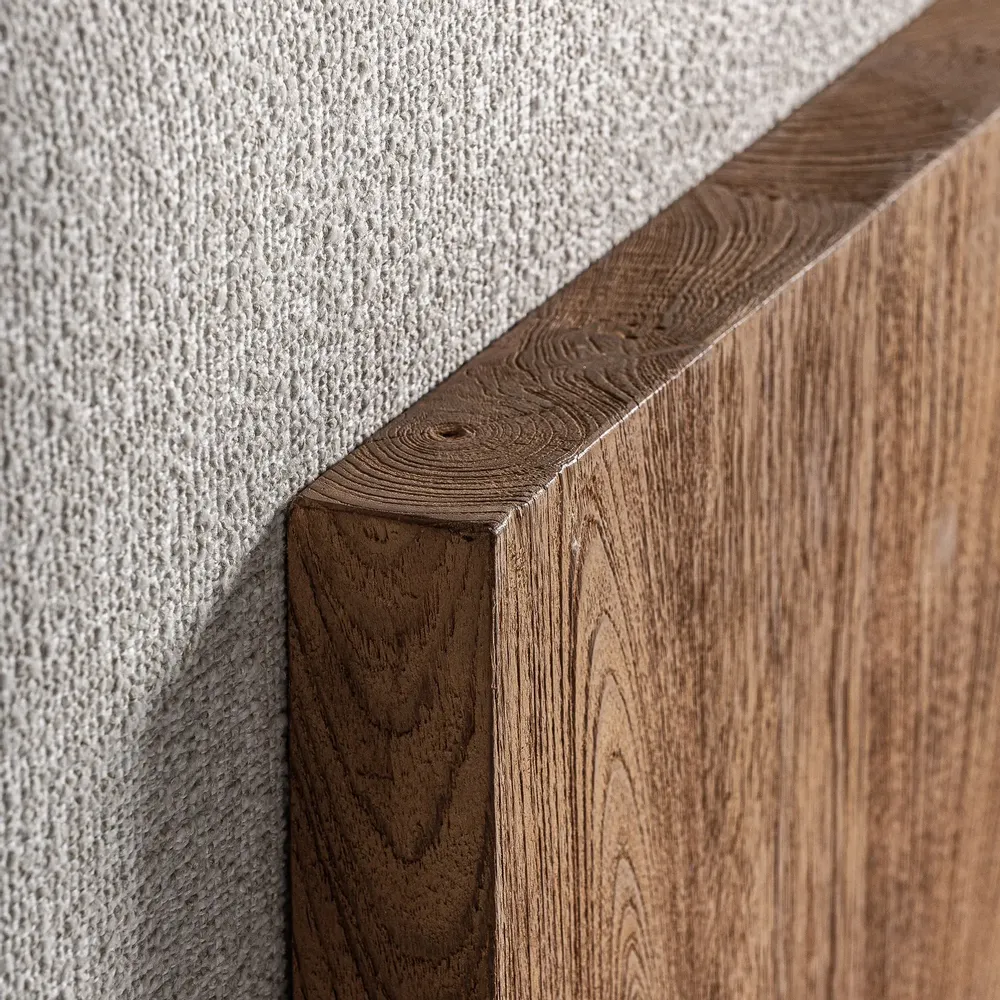 Sofas - Central sofa module in brown railway wood 81x86x83 cm - VICAL