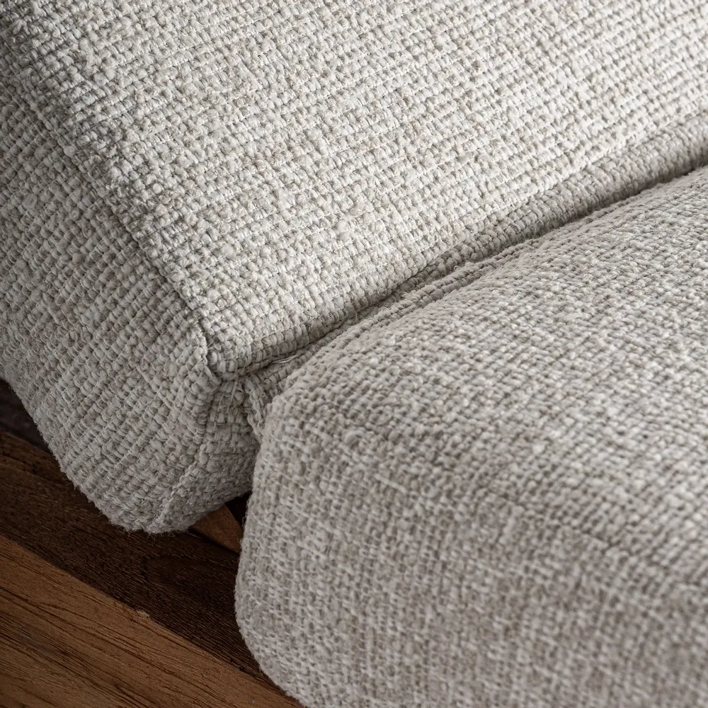 Sofas - Brown teak wood lounge chair 200x60x35 cm - VICAL