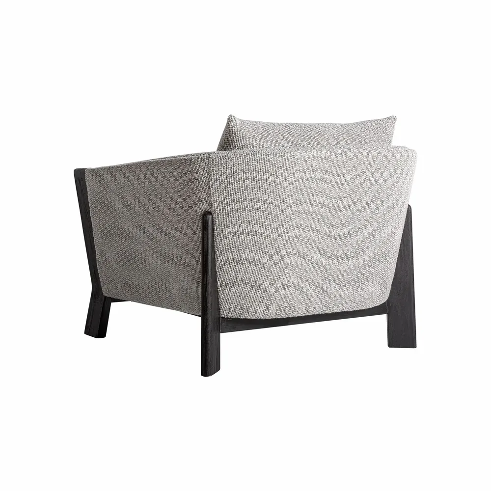 Armchairs - Gray polyester armchair 90x100x82 cm - VICAL