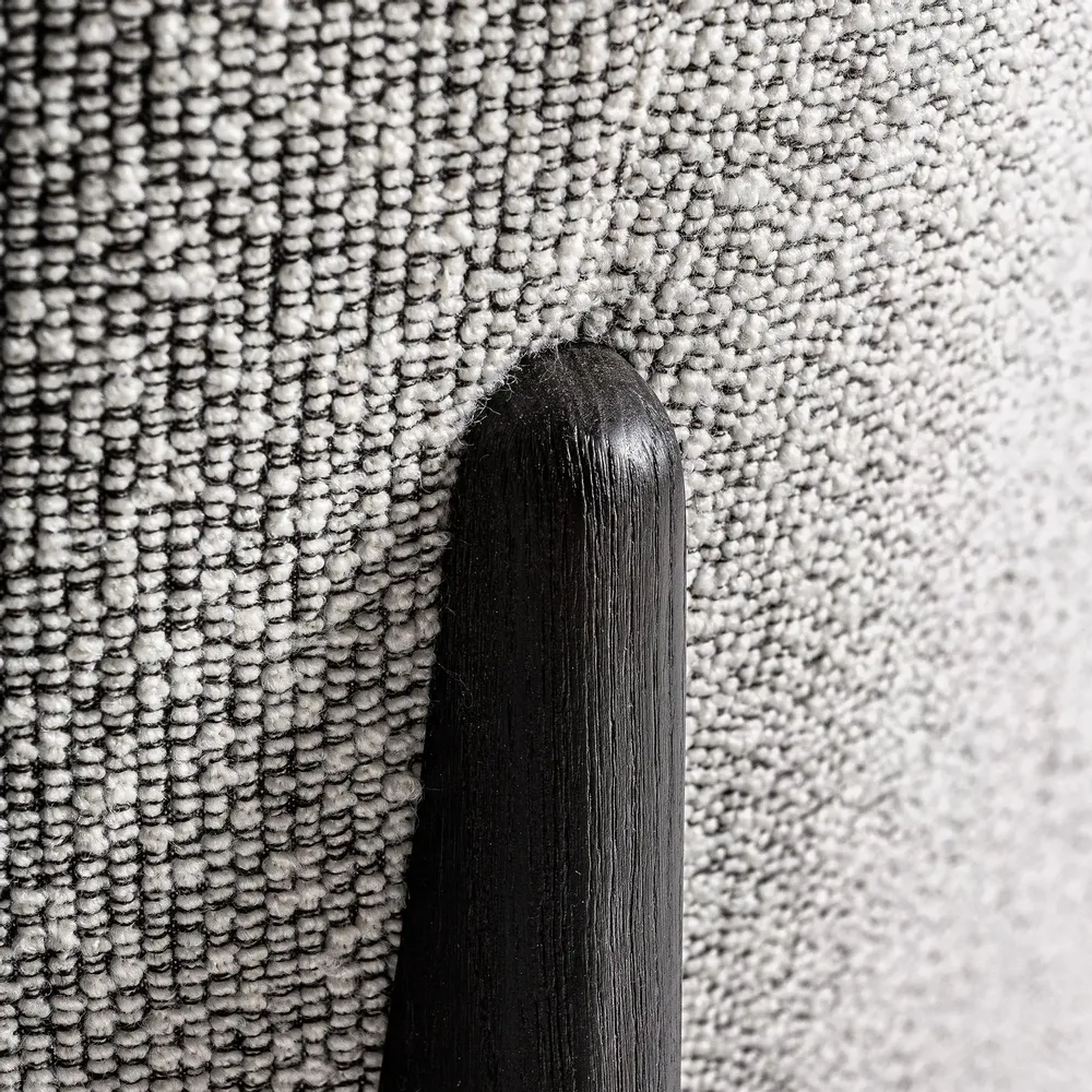 Armchairs - Gray polyester armchair 90x100x82 cm - VICAL