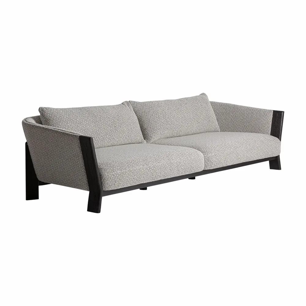 Canapés - Sofa en polyester gris 254x107x82 cm - VICAL