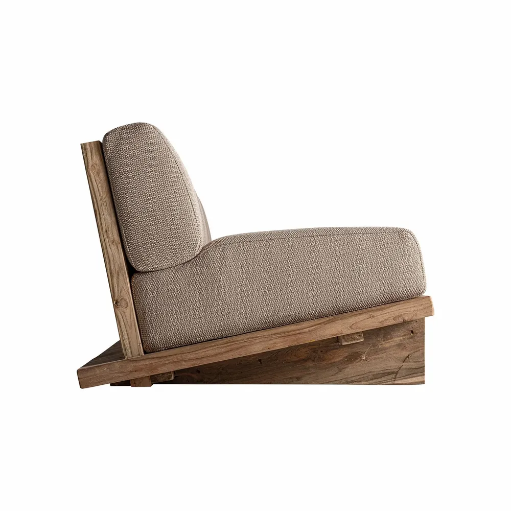 Sofas - Brown railway wooden sofa 265x101x80 cm - VICAL