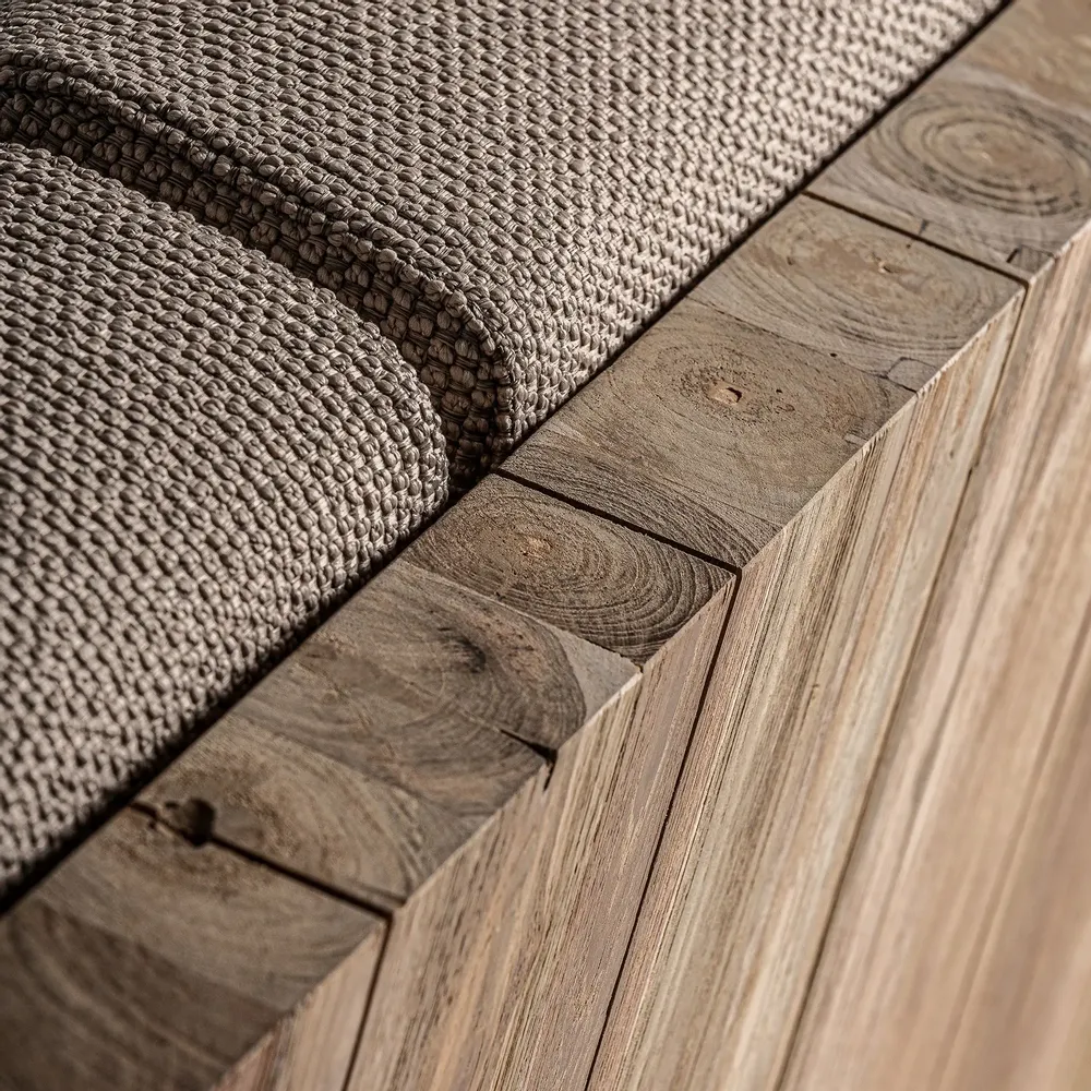 Sofas - Brown railway wooden sofa 265x101x80 cm - VICAL