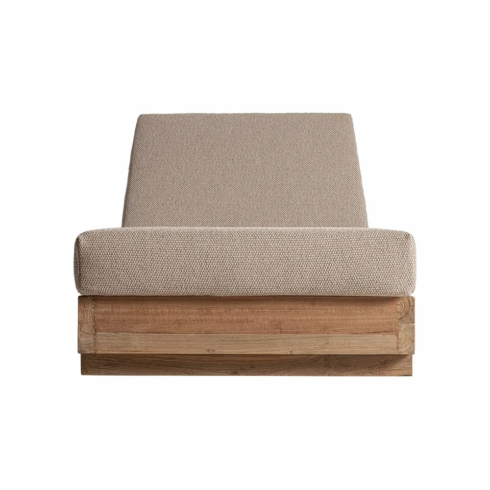 Sofas - Brown railway wooden deck chair 210x80x33 cm - VICAL