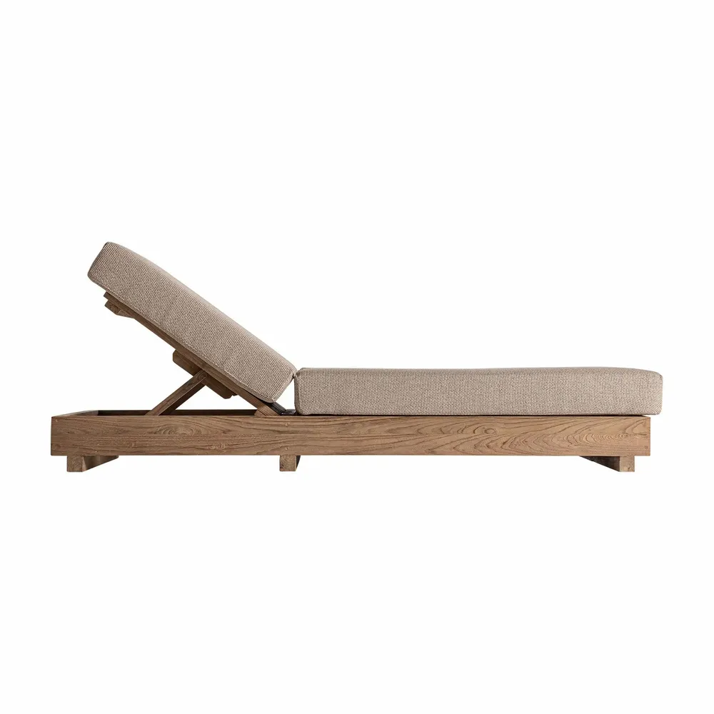 Sofas - Brown railway wooden deck chair 210x80x33 cm - VICAL