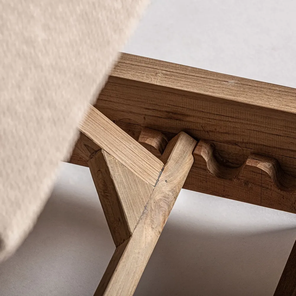 Sofas - Brown railway wooden deck chair 210x80x33 cm - VICAL