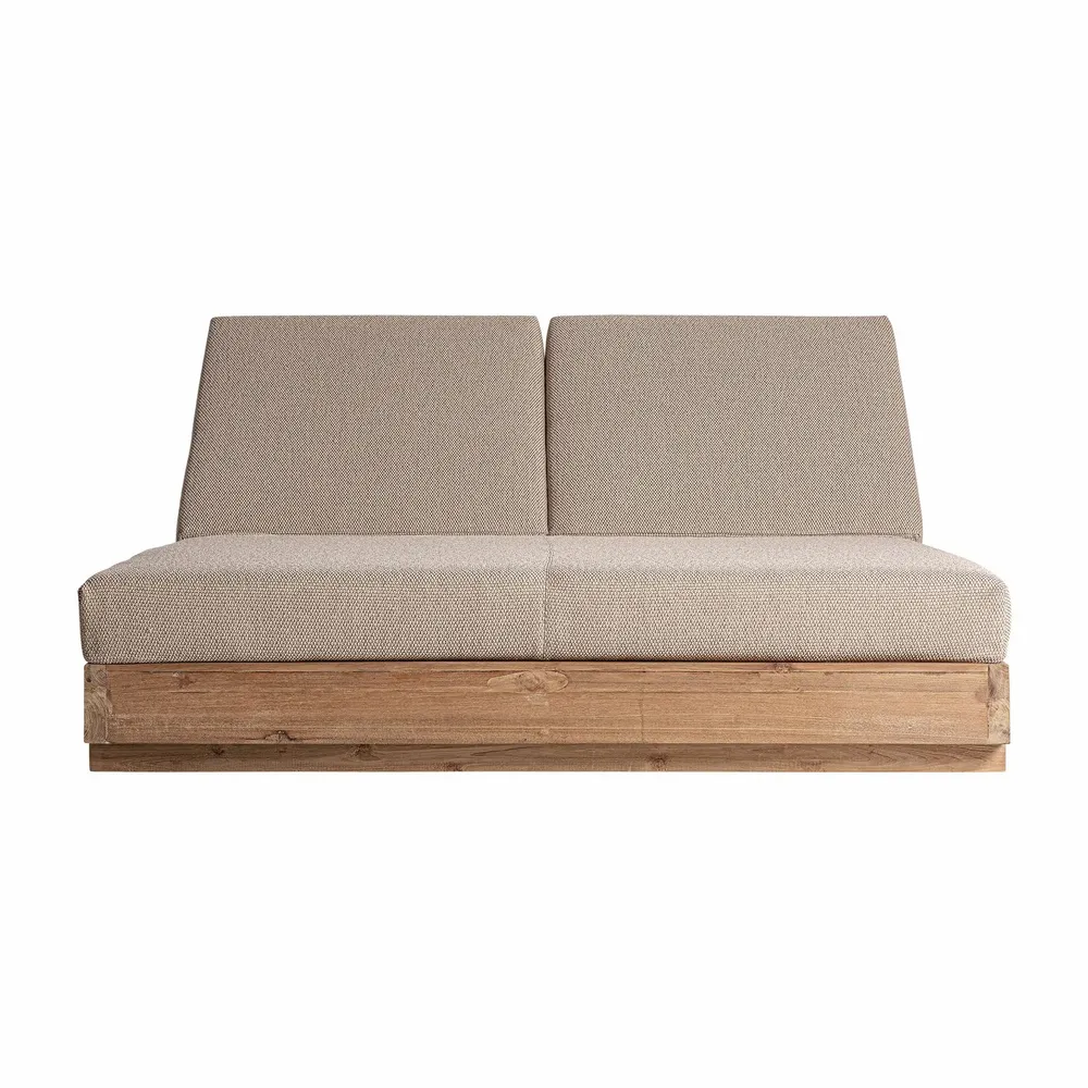 Sofas - Double lounge chair in brown railway wood 210x80x33 cm - VICAL