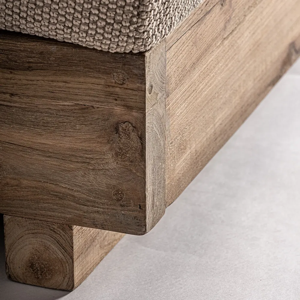 Sofas - Double lounge chair in brown railway wood 210x80x33 cm - VICAL