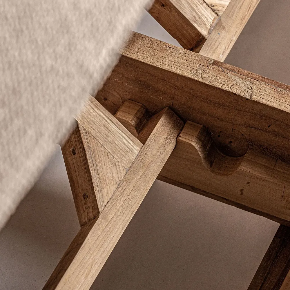 Sofas - Double lounge chair in brown railway wood 210x80x33 cm - VICAL