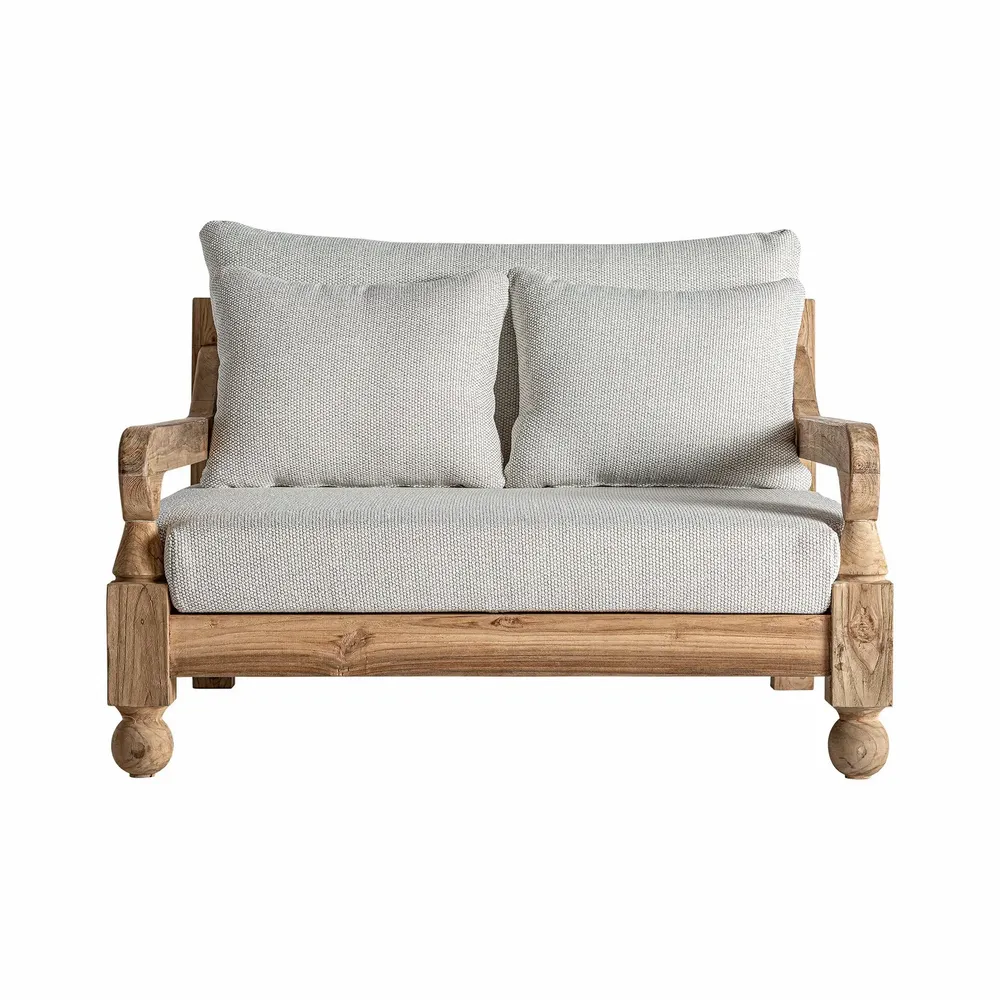 Sofas - Brown railway wooden sofa 130x138x92 cm - VICAL