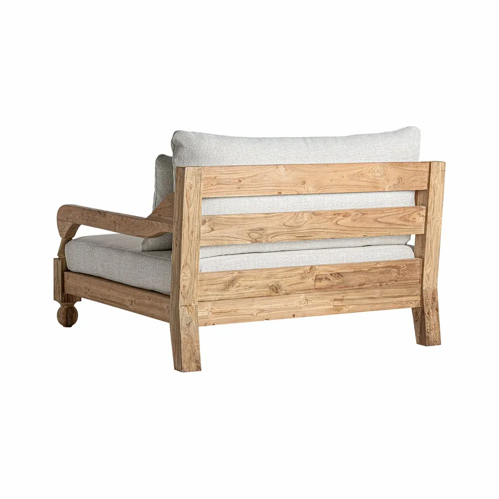 Sofas - Brown railway wooden sofa 130x138x92 cm - VICAL