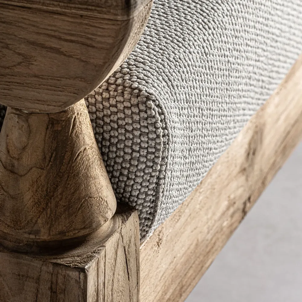 Sofas - Brown railway wooden sofa 130x138x92 cm - VICAL