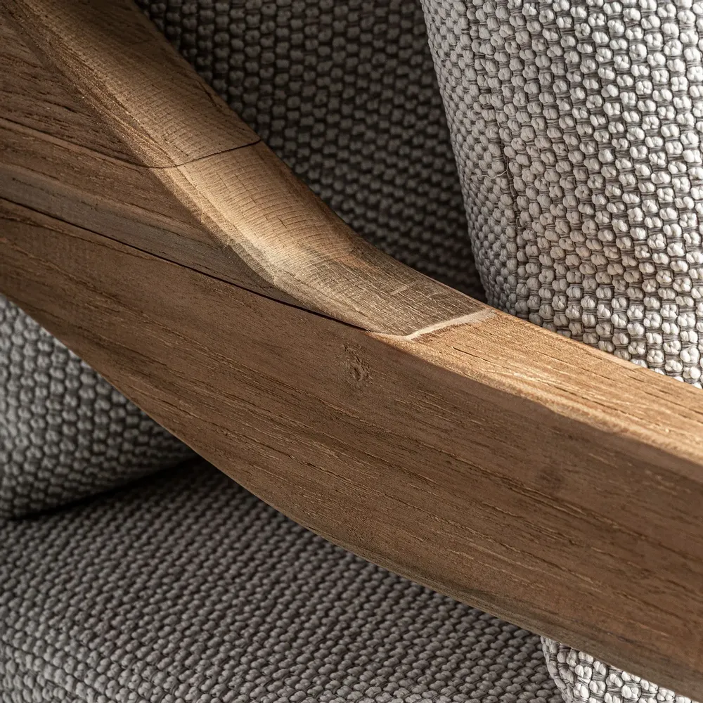 Sofas - Brown railway wooden sofa 130x138x92 cm - VICAL