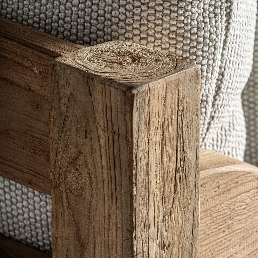 Sofas - Brown railway wooden sofa 130x138x92 cm - VICAL