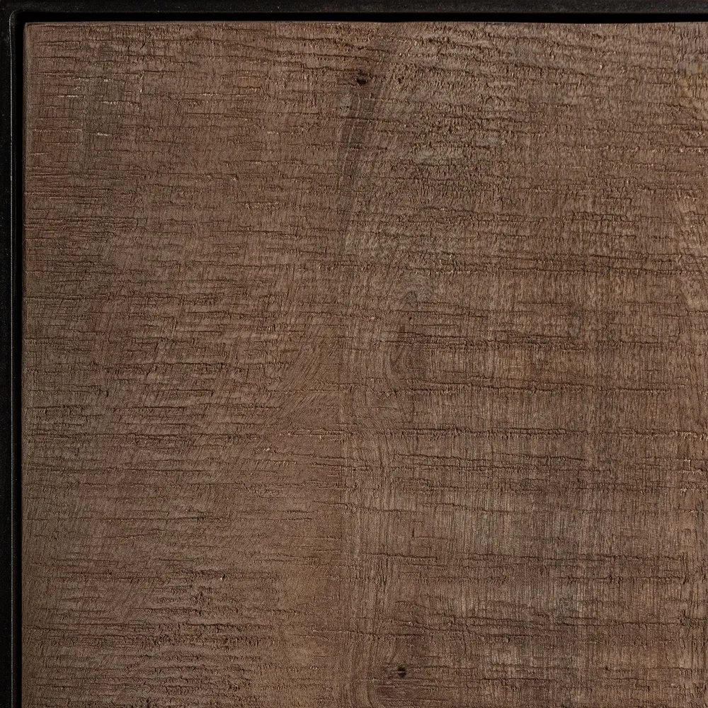 Buffets - Buffet en bois de mangue noir 200x44x82 cm - VICAL