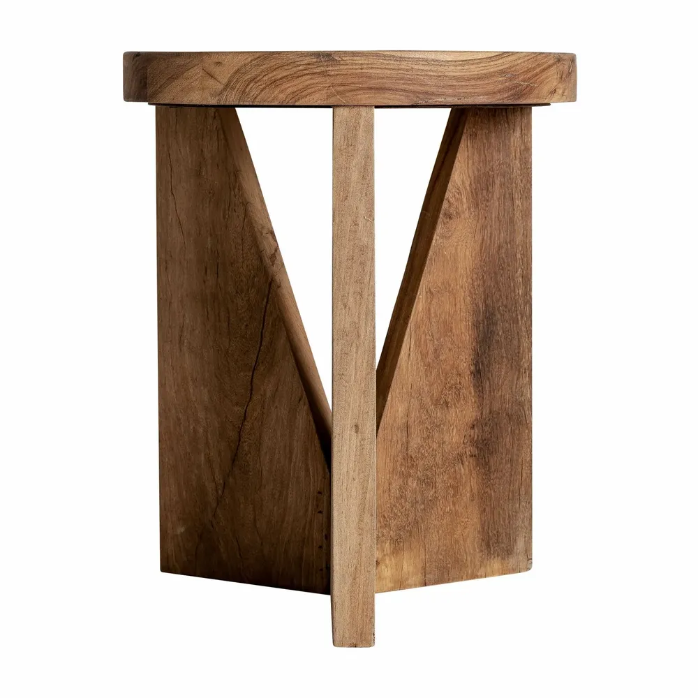 Autres tables  - Table basse en bois récupéré marron 46x46x56 cm - VICAL