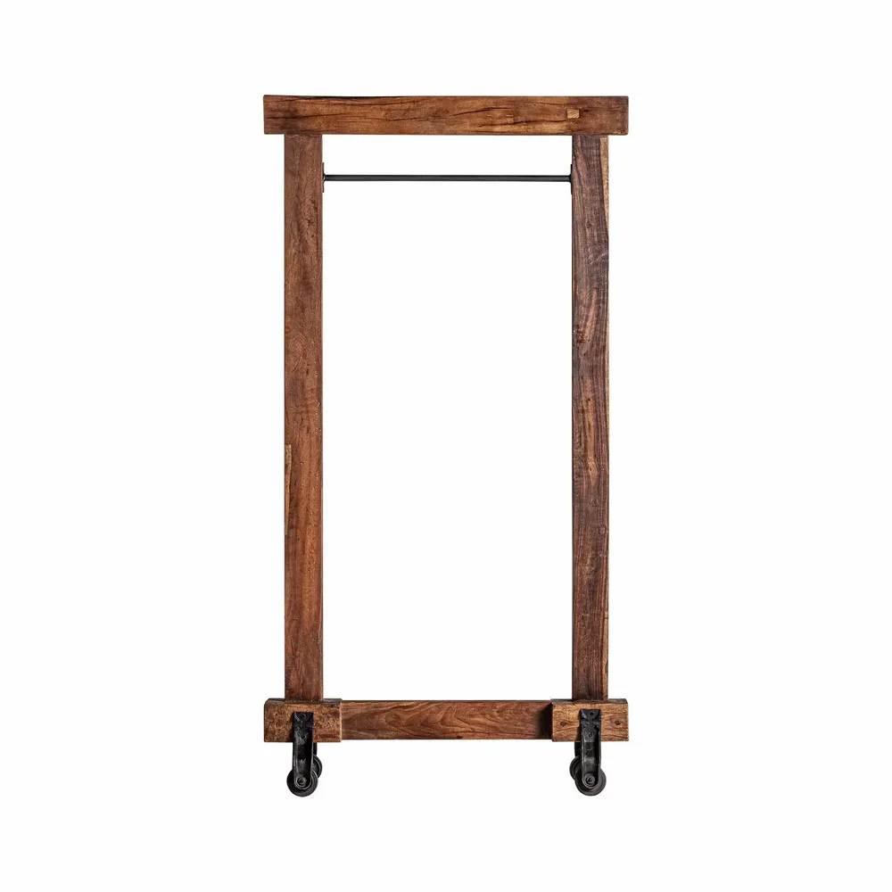 Objets de décoration - Porte-manteau en bois de mangue noir 96x24x186 cm - VICAL