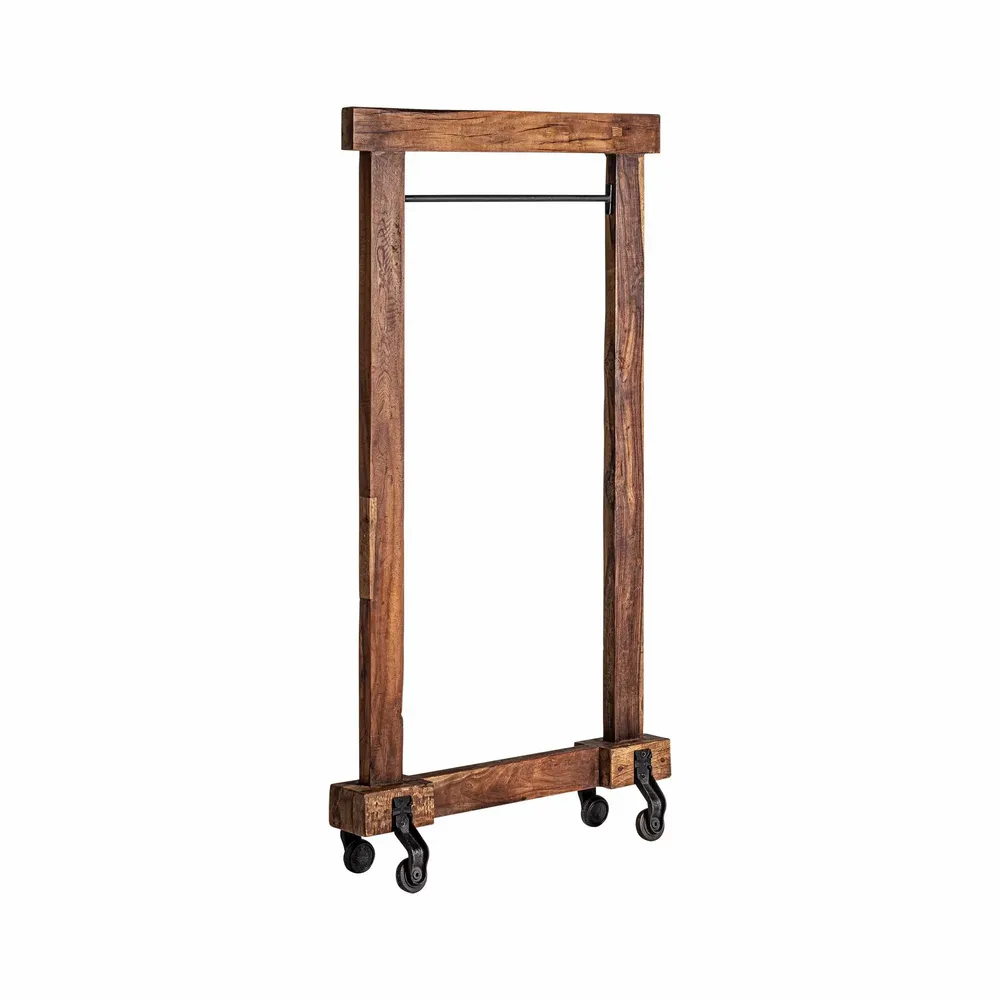 Objets de décoration - Porte-manteau en bois de mangue noir 96x24x186 cm - VICAL