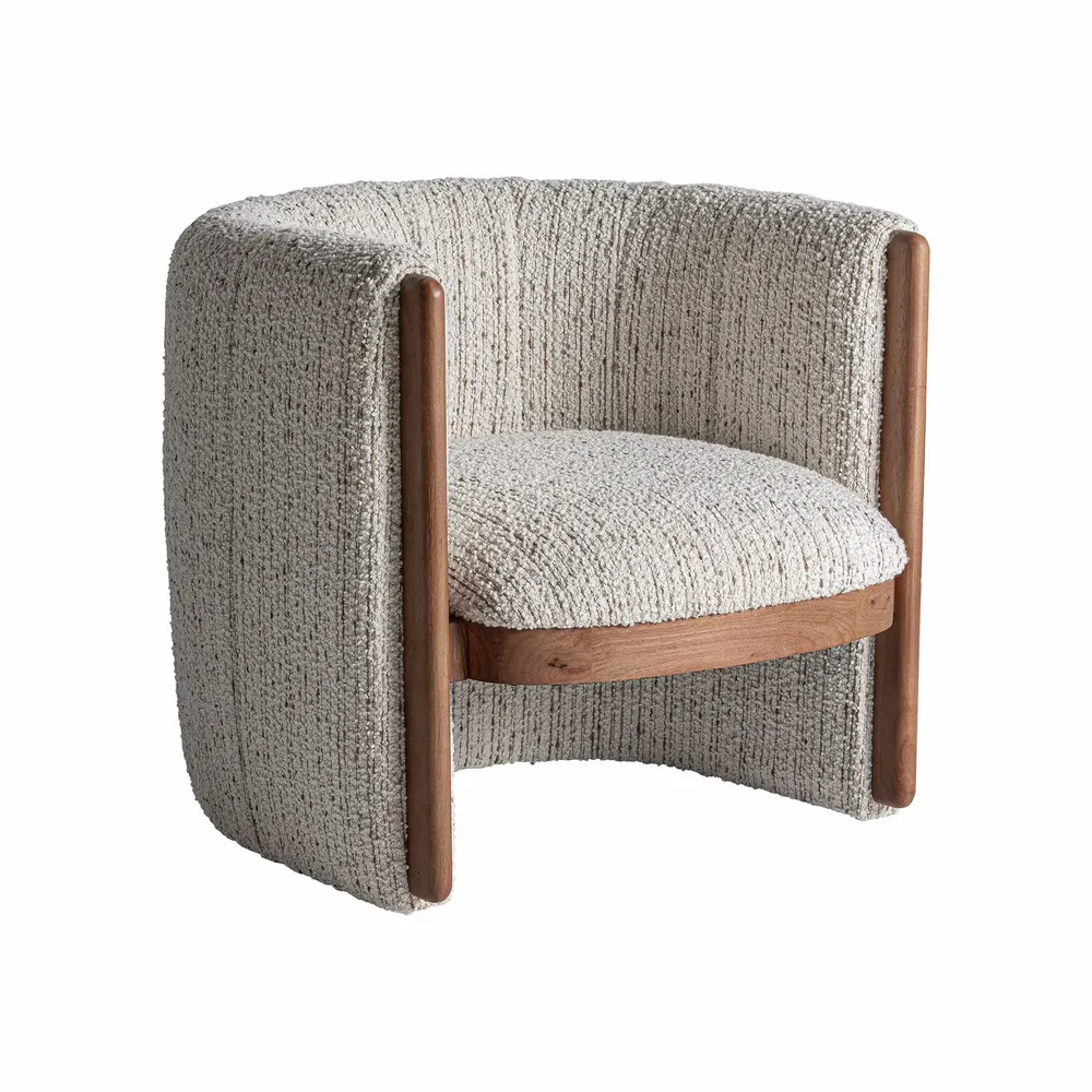 Armchairs - Brown pine wood armchair  - VICAL
