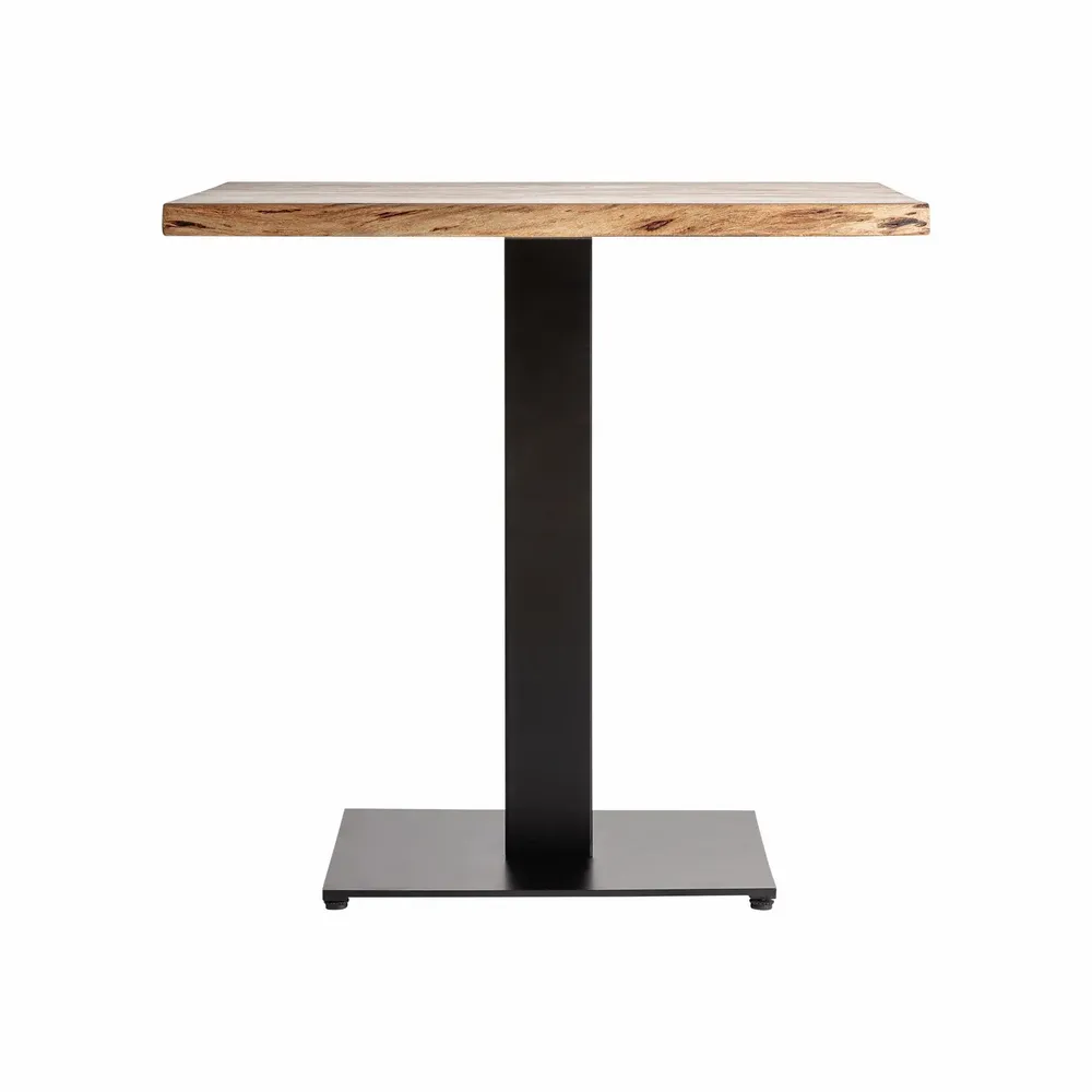Autres tables  - Table de bar en bois d´acacia noir 80x80x78 cm - VICAL