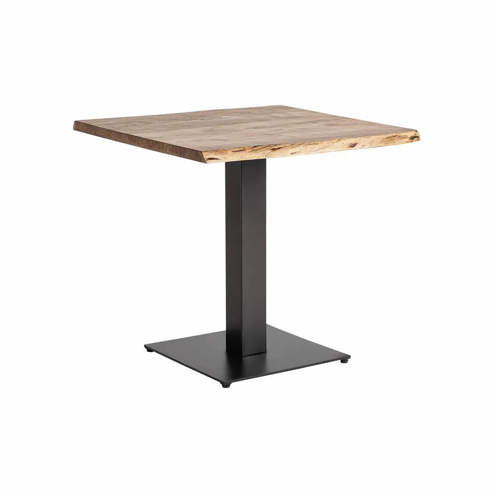 Autres tables  - Table de bar en bois d´acacia noir 80x80x78 cm - VICAL