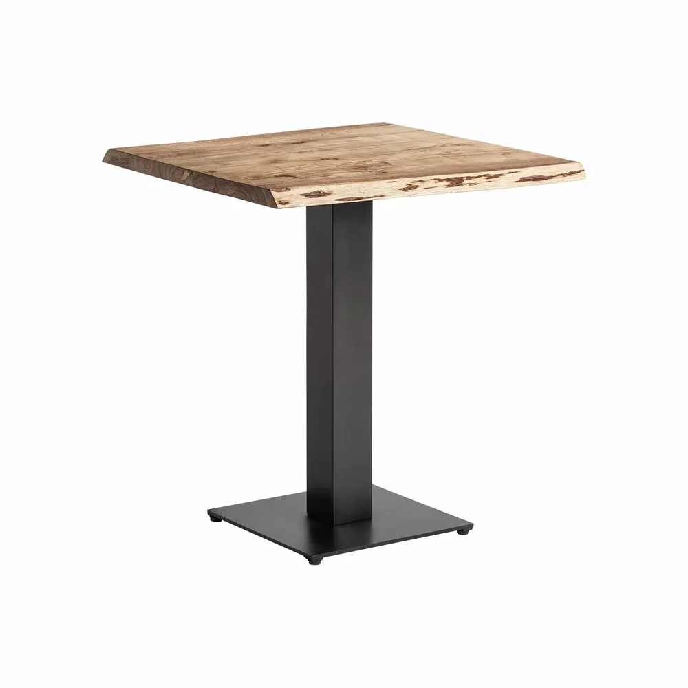 Other tables - Black acacia wood bar table 70x70x78 cm - VICAL
