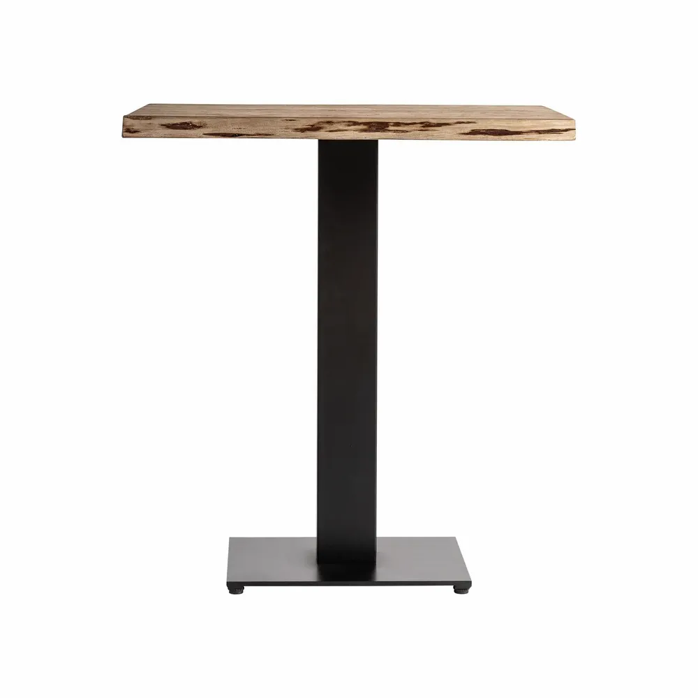 Other tables - Black acacia wood bar table 70x70x78 cm - VICAL