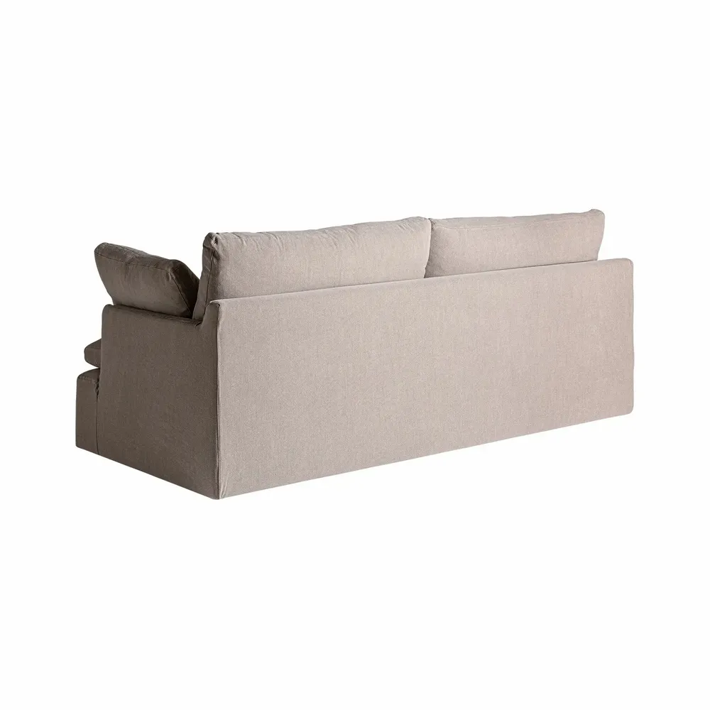 Sofas - Gray linen sofa 210x100x89 cm - VICAL