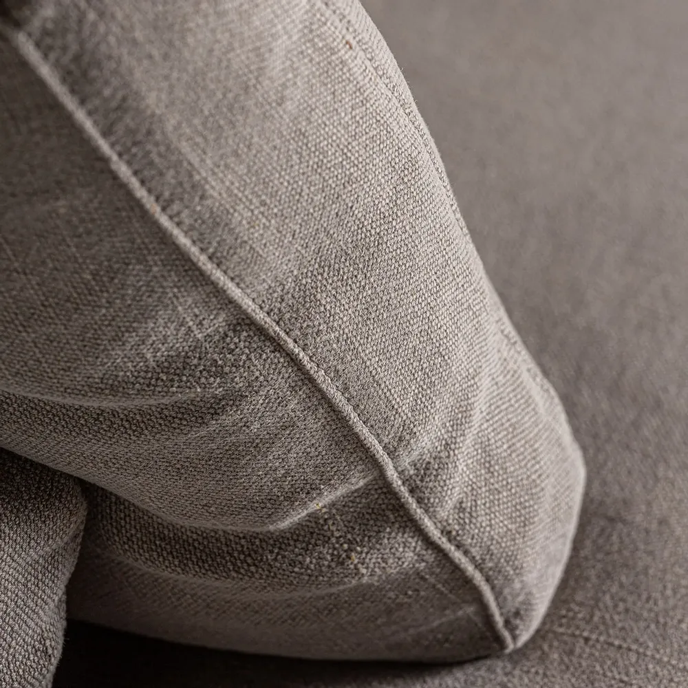 Sofas - Gray linen sofa 210x100x89 cm - VICAL