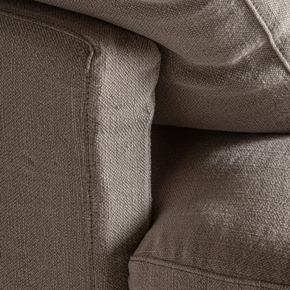 Sofas - Gray linen sofa 210x100x89 cm - VICAL