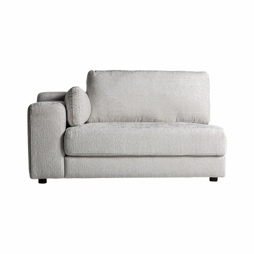 Sofas - Off-white polyester corner 140x106x85 cm - VICAL