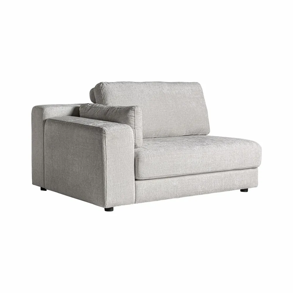 Sofas - Off-white polyester corner 140x106x85 cm - VICAL