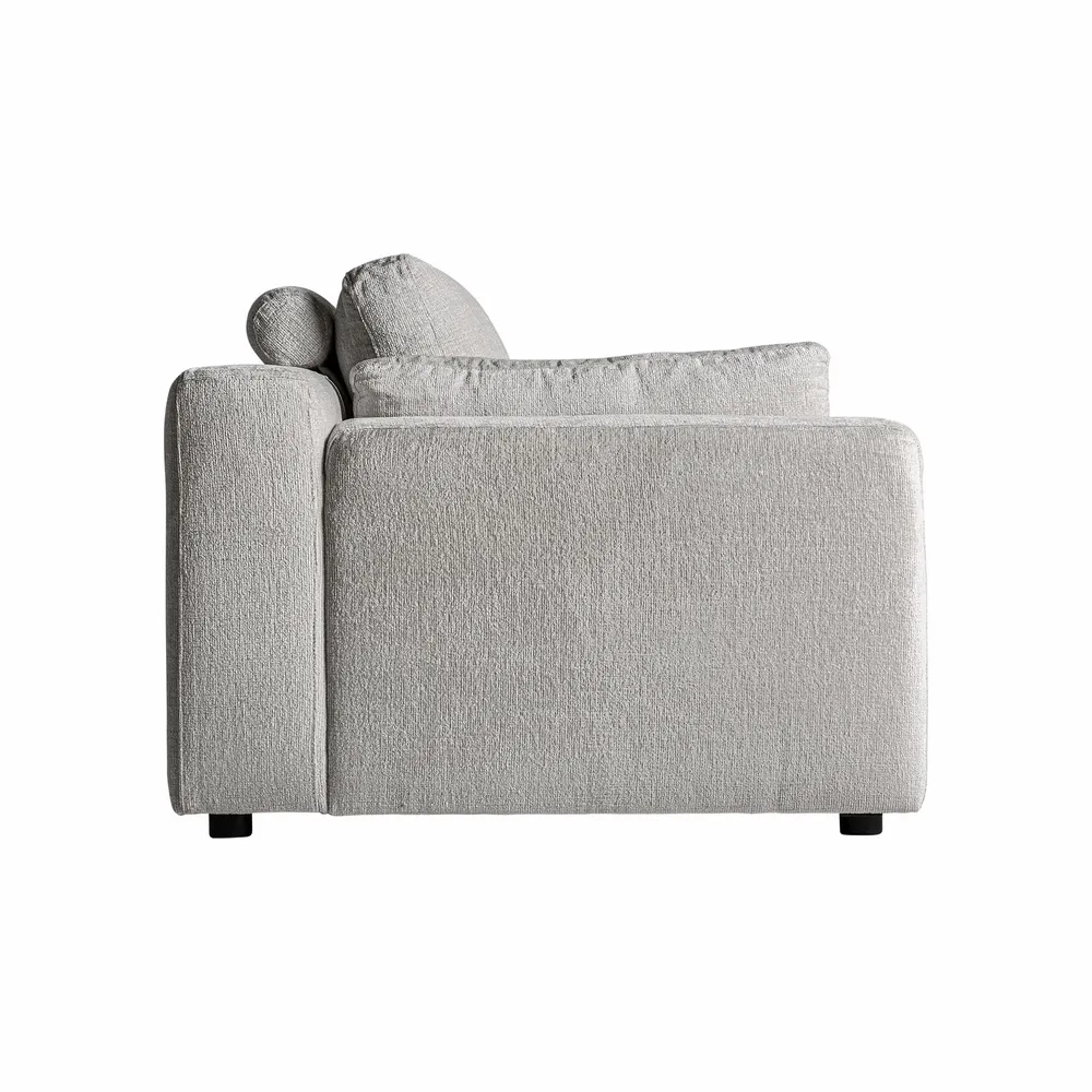 Sofas - Off-white polyester corner 140x106x85 cm - VICAL