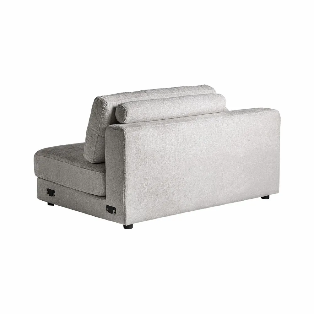 Sofas - Off-white polyester corner 140x106x85 cm - VICAL
