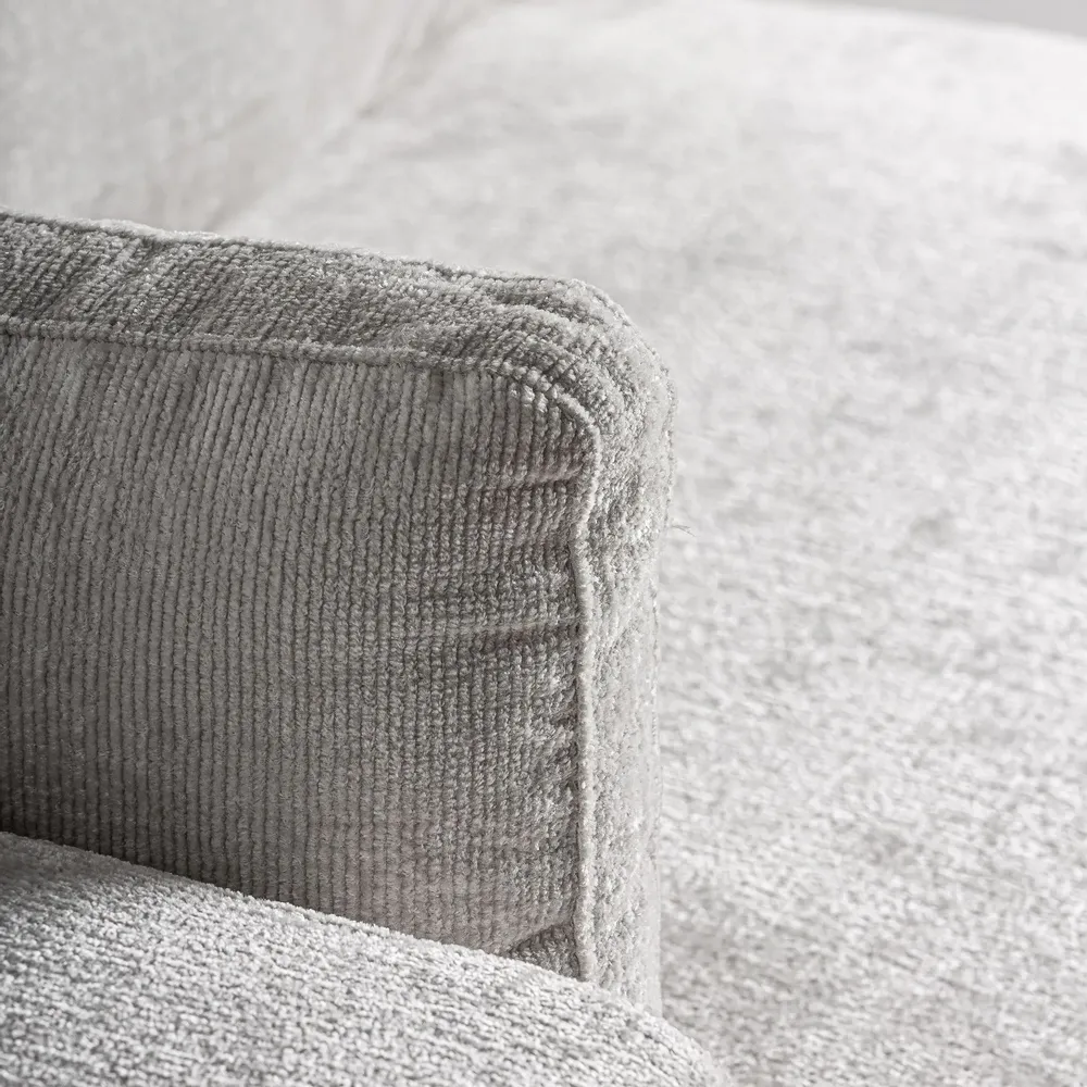 Sofas - Off-white polyester corner 140x106x85 cm - VICAL