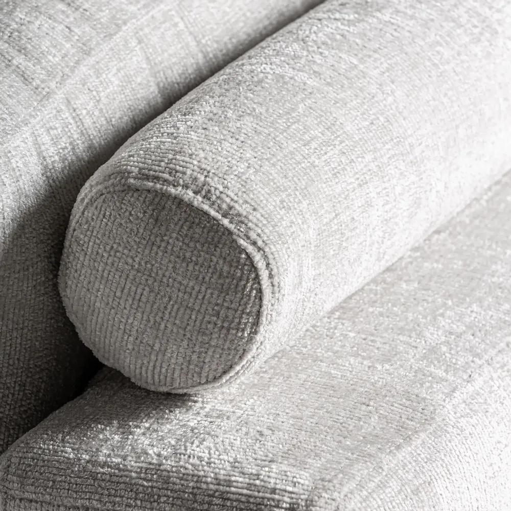 Sofas - Off-white polyester corner 140x106x85 cm - VICAL