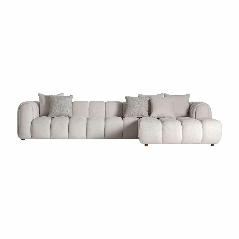 Sofas - Off-white polyester sofa 360x200x90 cm - VICAL