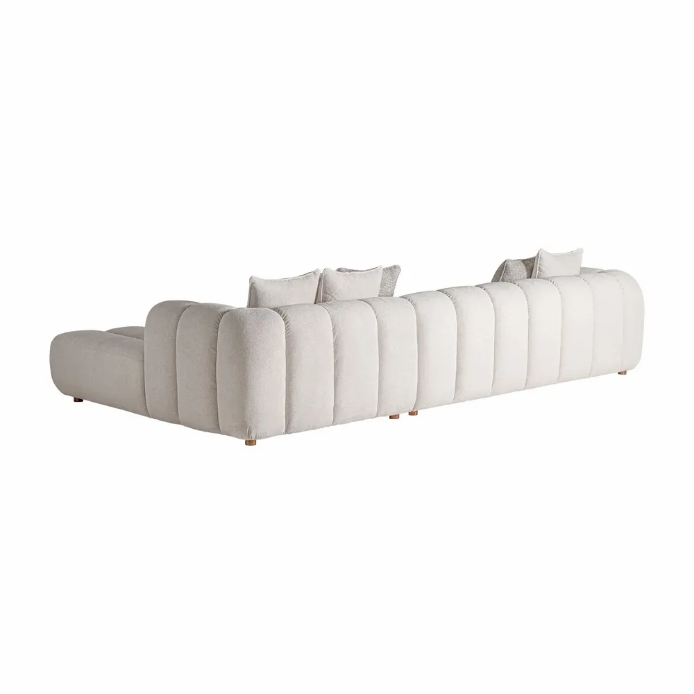 Sofas - Off-white polyester sofa 360x200x90 cm - VICAL