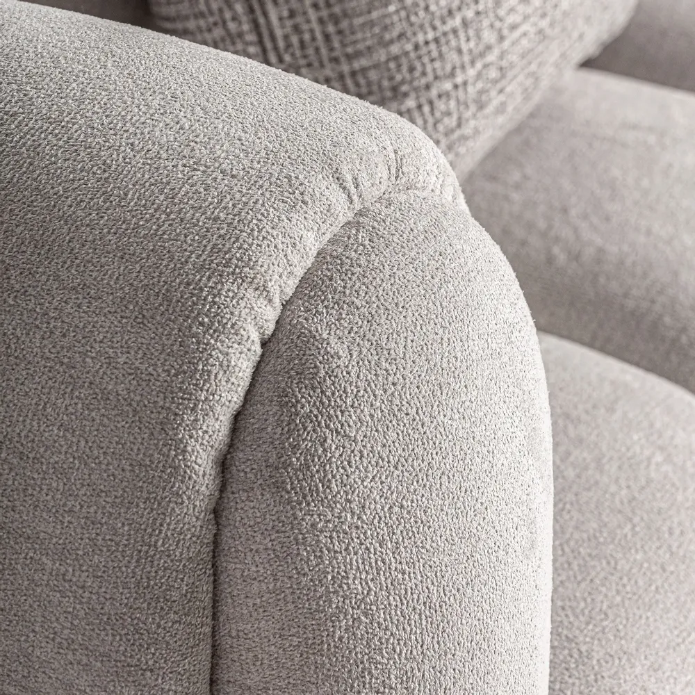 Sofas - Off-white polyester sofa 360x200x90 cm - VICAL