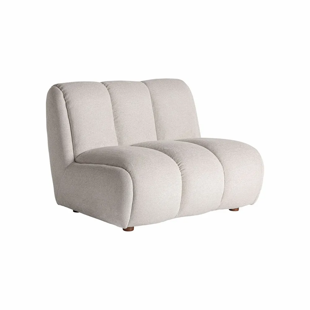 Canapés - Module canapé central en polyester blanc cassé 102x94x76 cm - VICAL