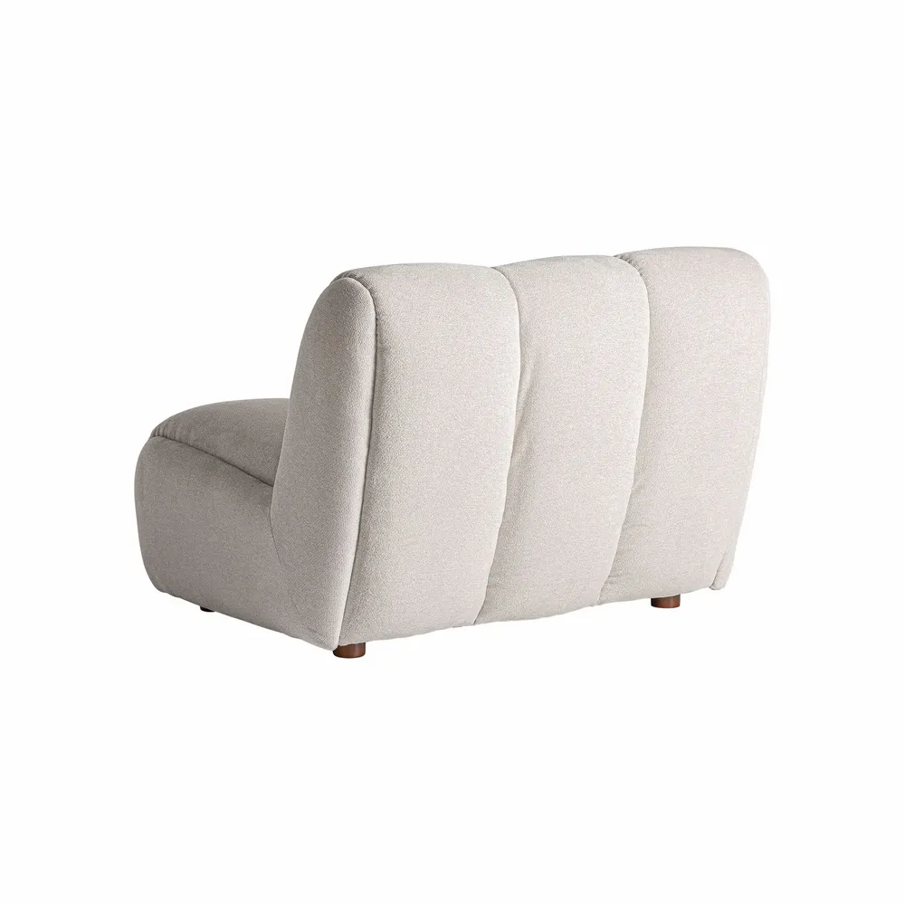 Canapés - Module canapé central en polyester blanc cassé 102x94x76 cm - VICAL