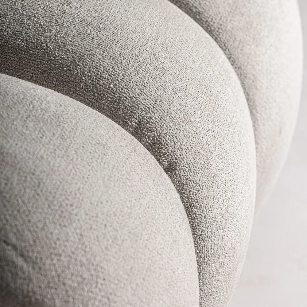 Canapés - Module canapé central en polyester blanc cassé 102x94x76 cm - VICAL