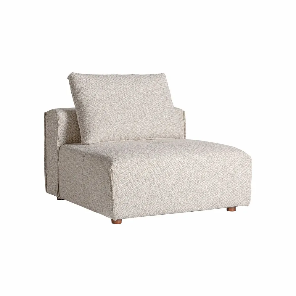 Sofas - Central sofa module in cream polyester 101x101x92 cm - VICAL