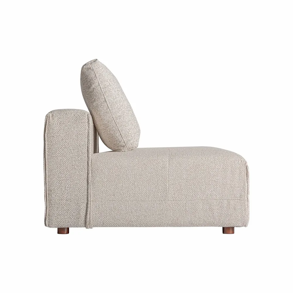 Sofas - Central sofa module in cream polyester 101x101x92 cm - VICAL