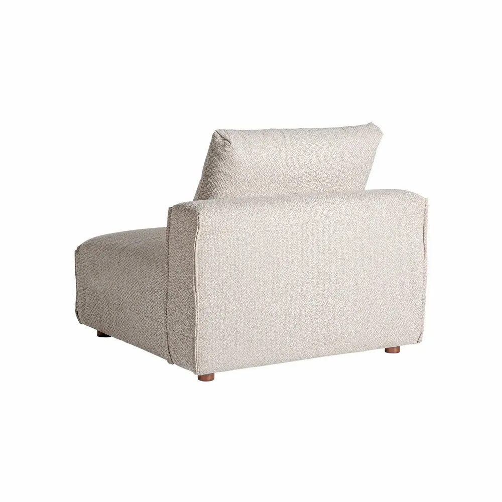 Sofas - Central sofa module in cream polyester 101x101x92 cm - VICAL