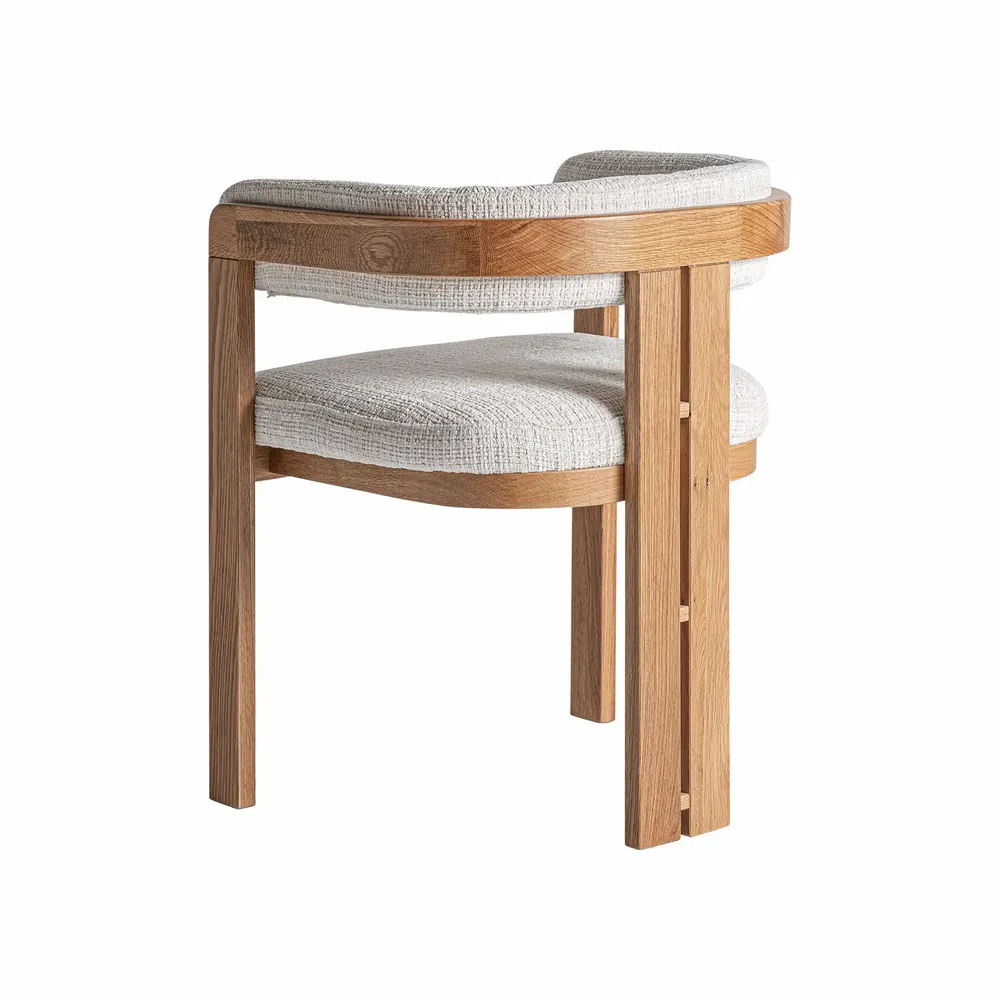 Chairs - Brown oak wood chair 58x55x71 cm - VICAL