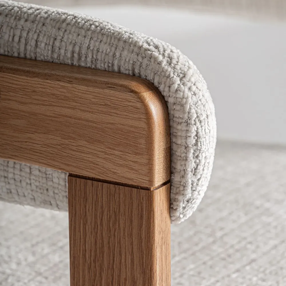 Chairs - Brown oak wood chair 58x55x71 cm - VICAL