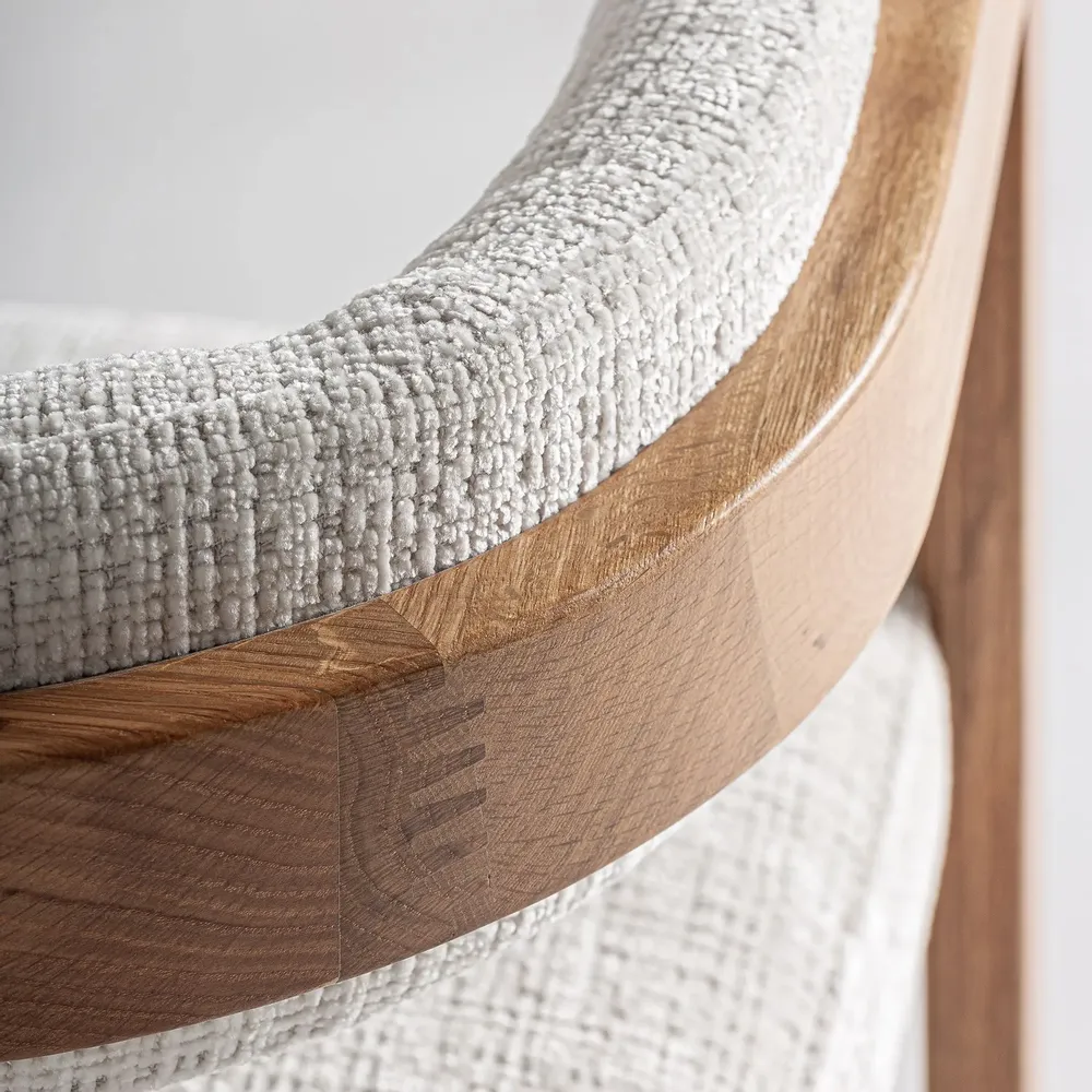 Chairs - Brown oak wood chair 58x55x71 cm - VICAL