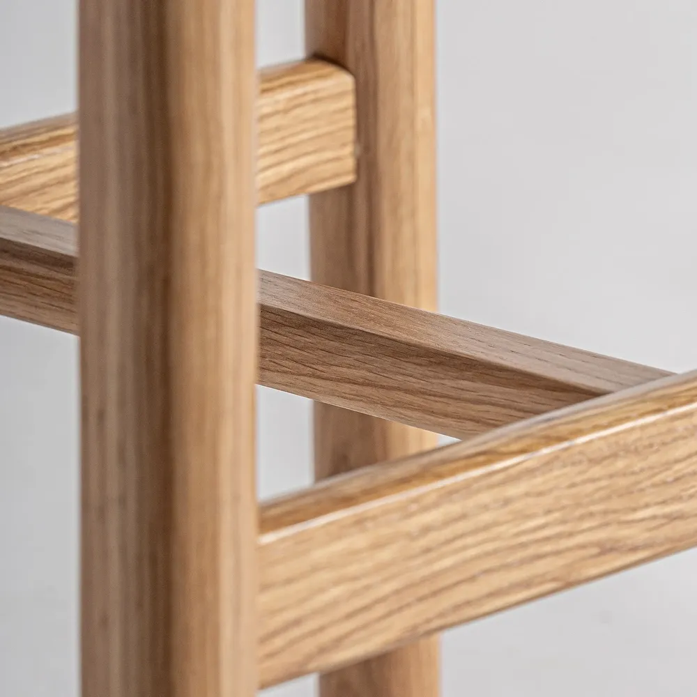 Tabourets - Tabouret en bois de chêne noir 47x40x68 cm - VICAL